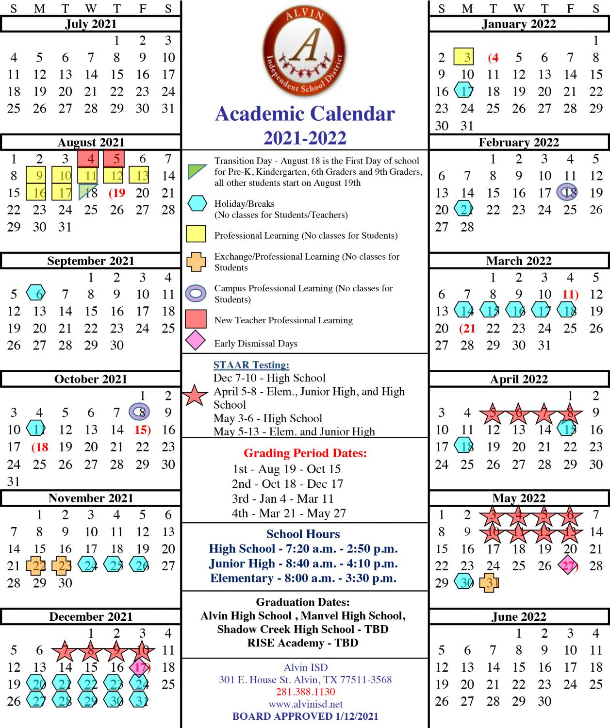 alvin-isd-approves-2021-22-academic-calendar-del-bello-lakes